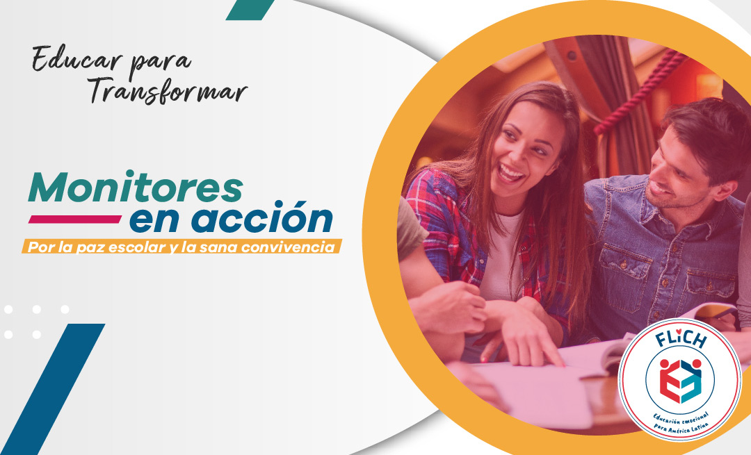 Imagen del programa, contiene la fotografía dos chicos reunidos en un aula, el programa tiene la intención de fomentar la buena convivencia escolar