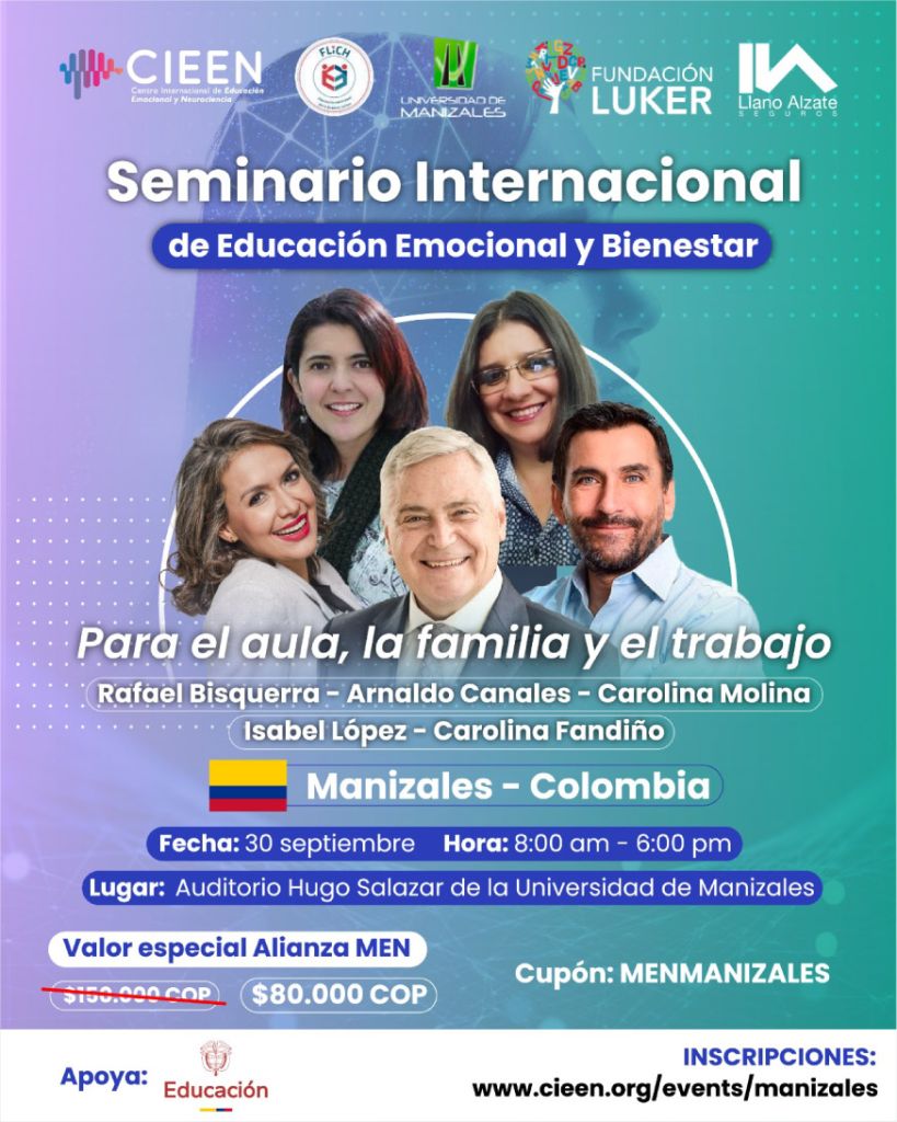 FLYER DE CONGRESO INTERNACIONAL DE EDUCACIÓN EMOCIONAL Y BIENESTAR INSPIRA, CONECTA Y TRANSFORMA CON TUS EMOCIONES